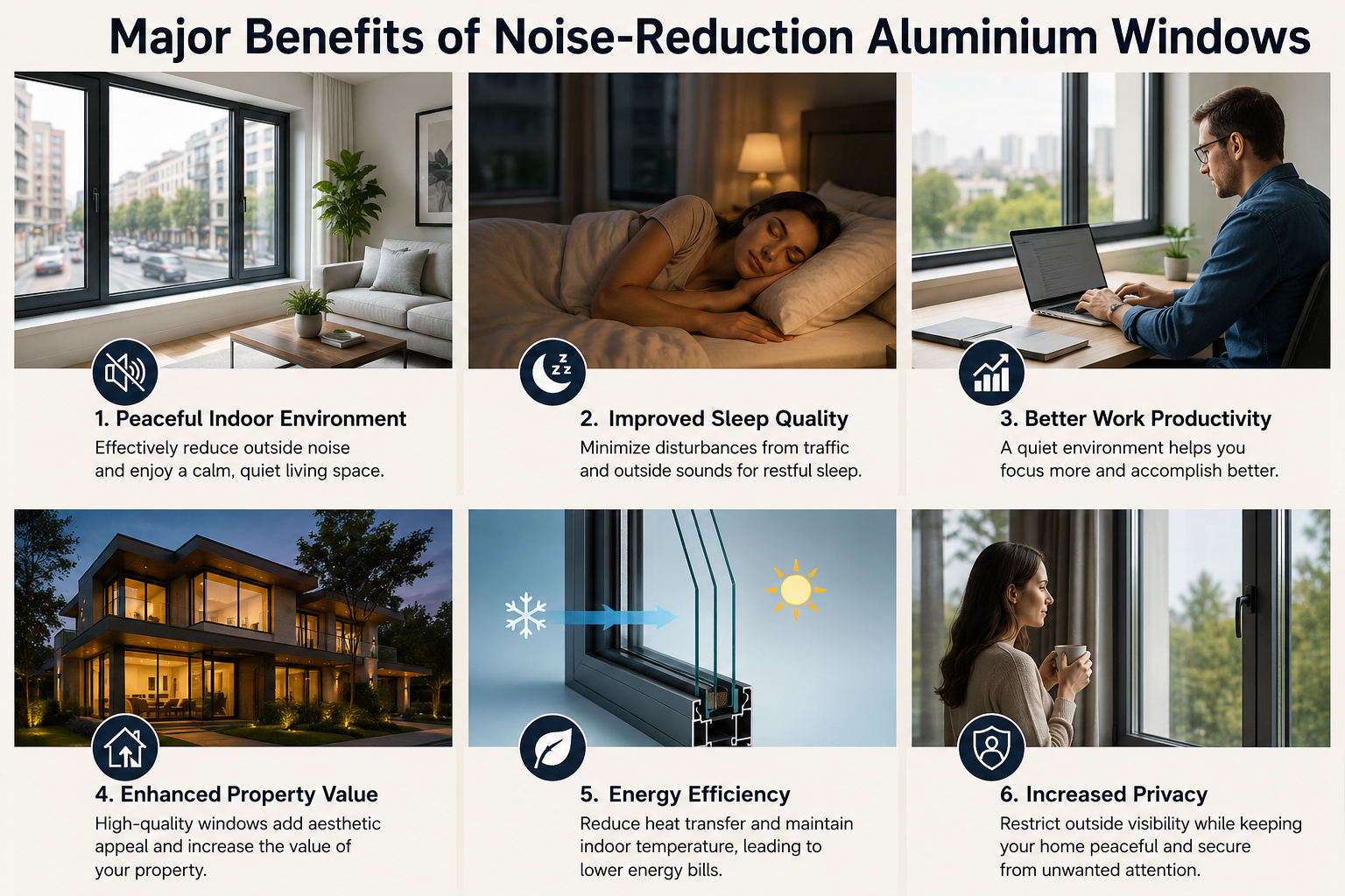 Major Benefits of Noise-Reduction Aluminium Windows