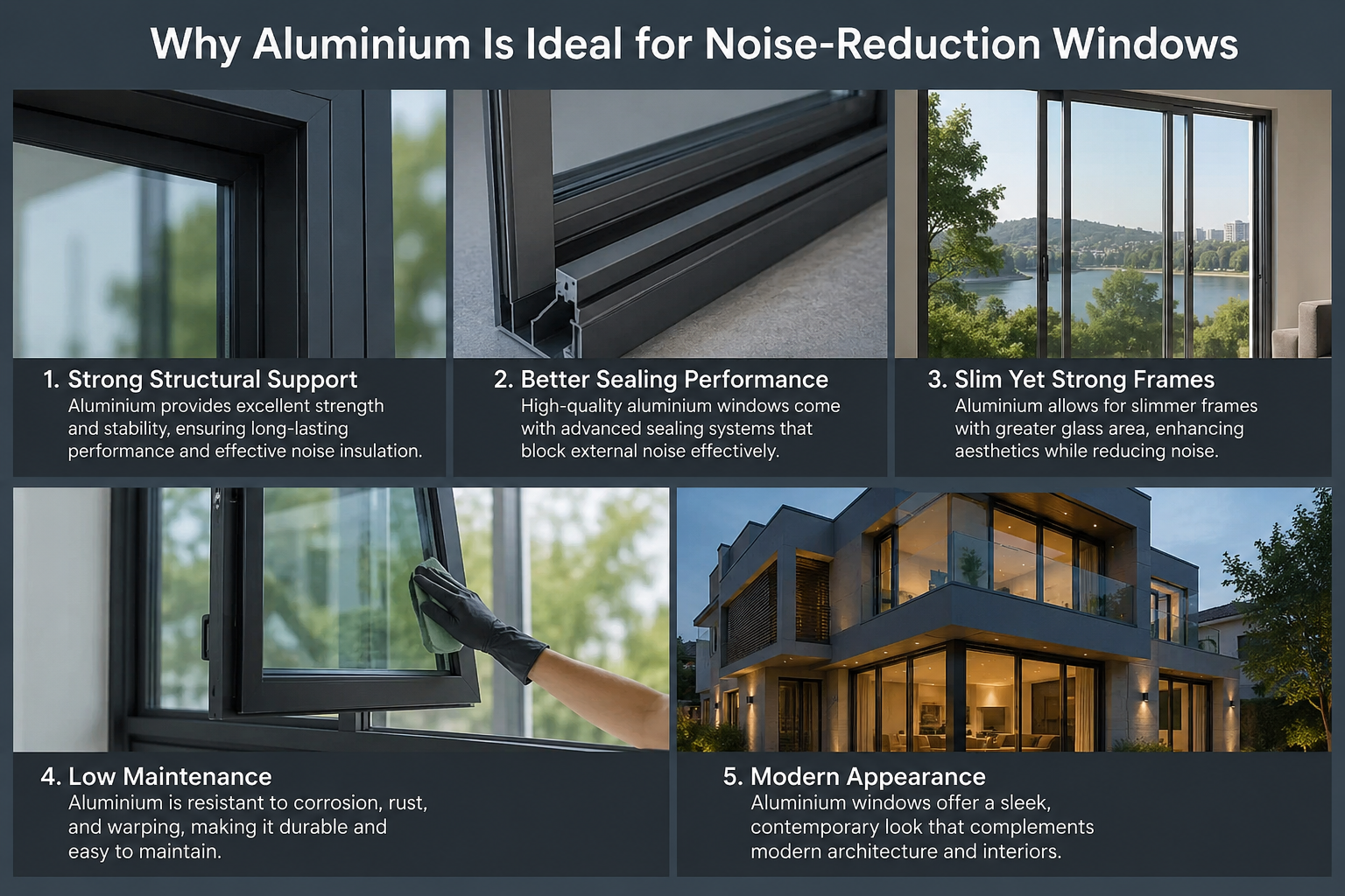 Why Aluminium Is Ideal for Noise-Reduction Windows