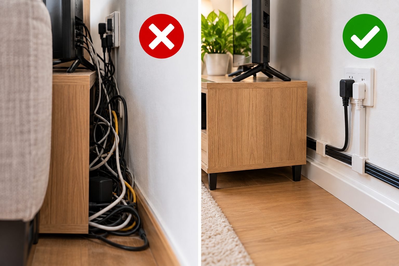 Avoid Hiding Too Many Cables Behind Furniture