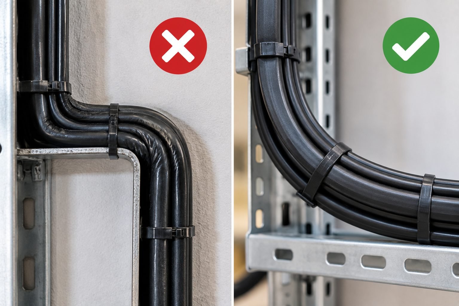 Do Not Bend Cables Too Sharply