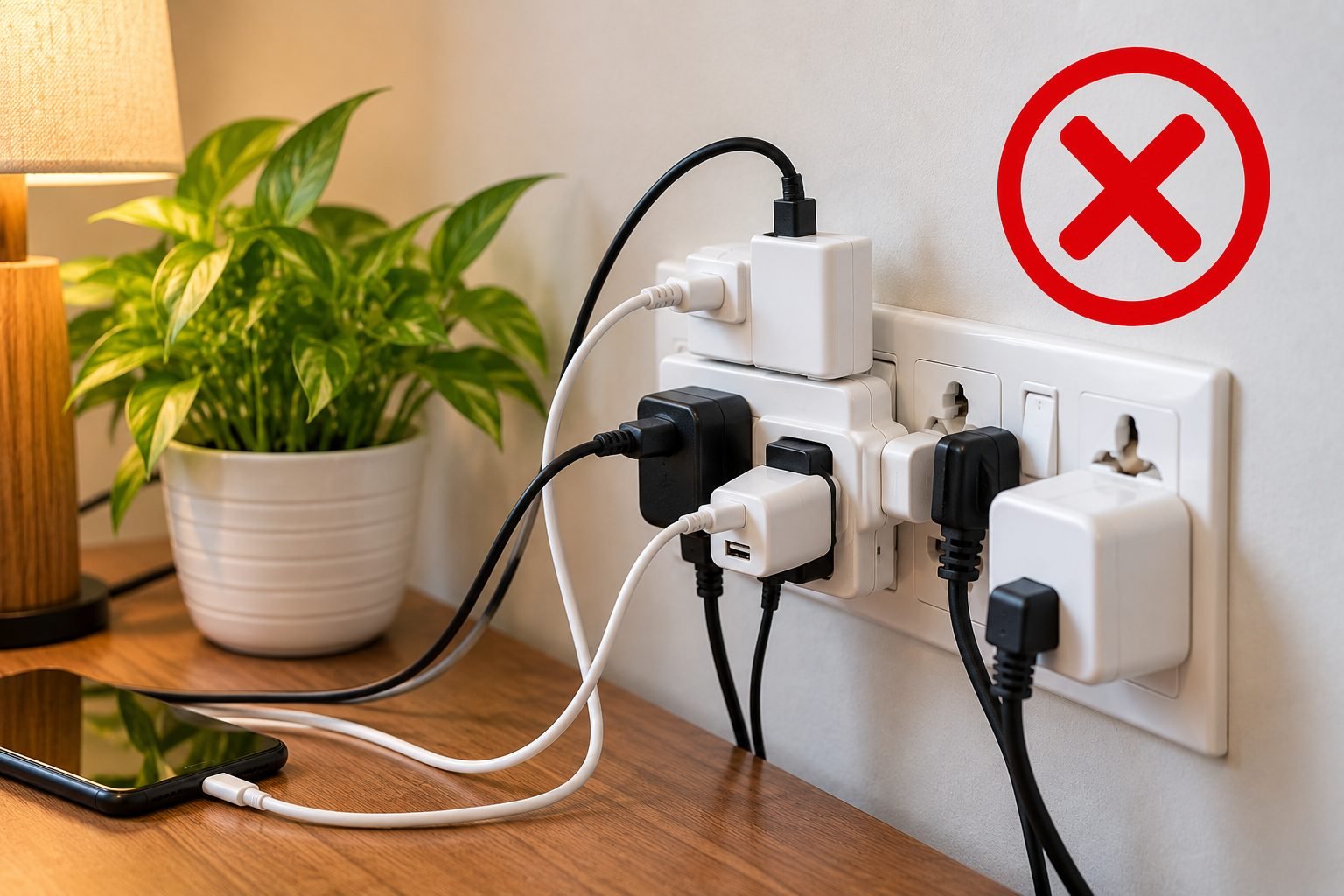 Do Not Overload Electrical Sockets